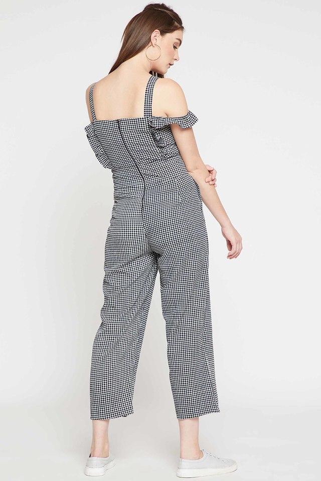 Cold shoulder hot sale jump suits