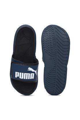 Buy PUMA Synthetic Leather Regular Slip On Mens Slides Shoppers Stop