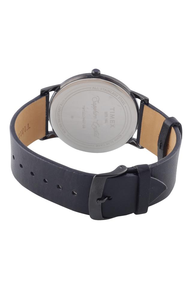 Buy TIMEX Mens White Dial Leather Analogue Watch TWEG17407 Shoppers Stop