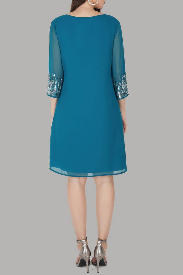 Turquoise hotsell embellished dress