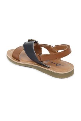 Buy ARIA NICA Cognac Soldier Leather Velcro Boys Casual Sandals