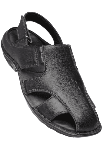 hush puppies men's leather sandals