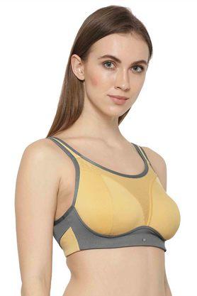 Buy SOIE Cream Non Wired Fixed Straps Lightly Padded Womens Sports