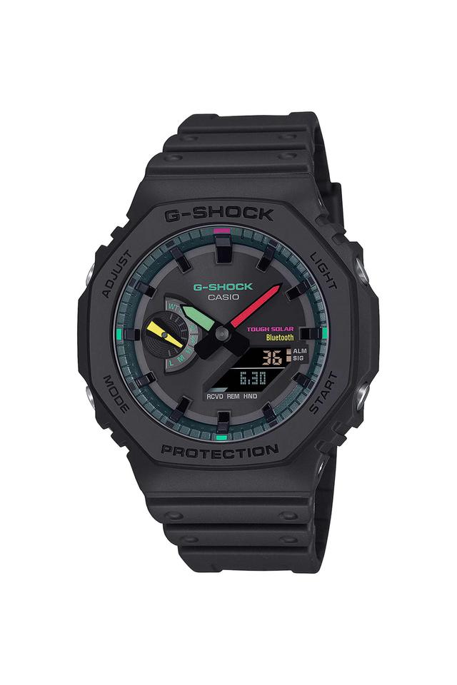 Buy CASIO Mens 48 mm G Shock Black Dial Resin Analog Digital Watch GA B2100 1A1DR Shoppers Stop