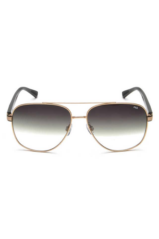 NS2007GFGL Stainless Steel Gold Frame with Green Glass Lens Sunglasses