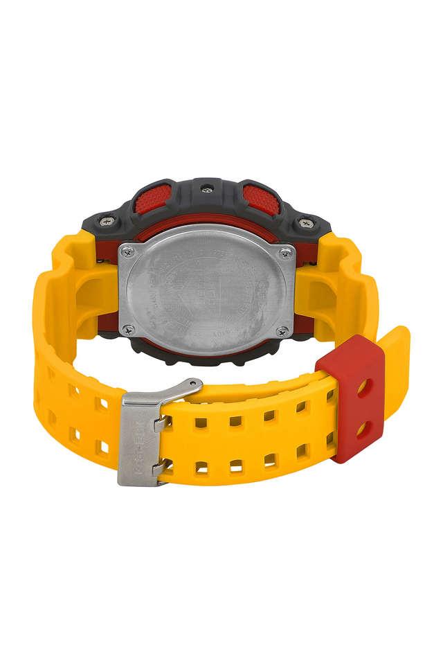 G Shock 55 51.2 16.9 mm Yellow Dial Resin Analog Digital Watch for Men GA 110Y 9ADR