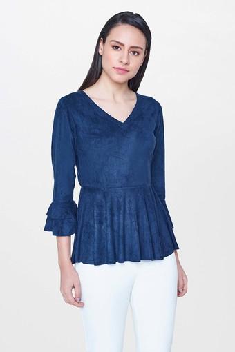 velvet peplum top