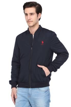 Buy U.S. POLO ASSN. Navy Mens Blue High Neck Bomber Jacket