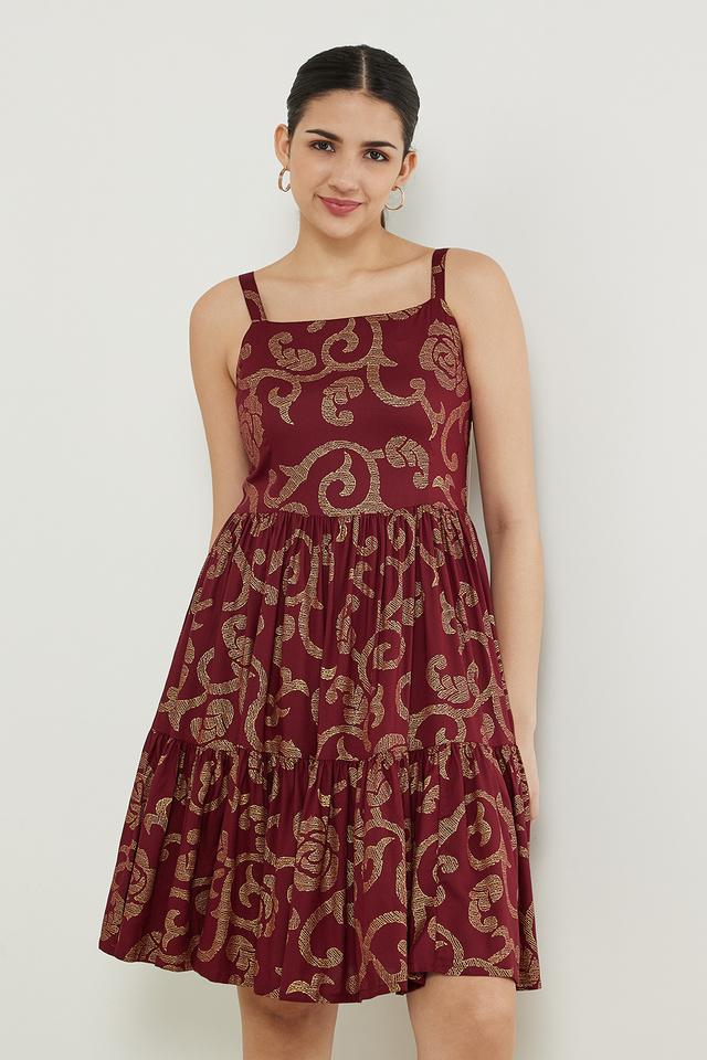 Maroon ethnic outlet dress