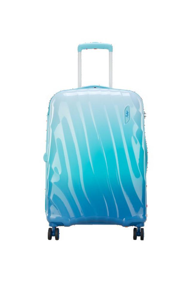 Buy CARRIALL Groove Polypropylene 55 cm Blue Cabin Trolley Bag With 8  Wheels And TSA Lock  Shoppers Stop