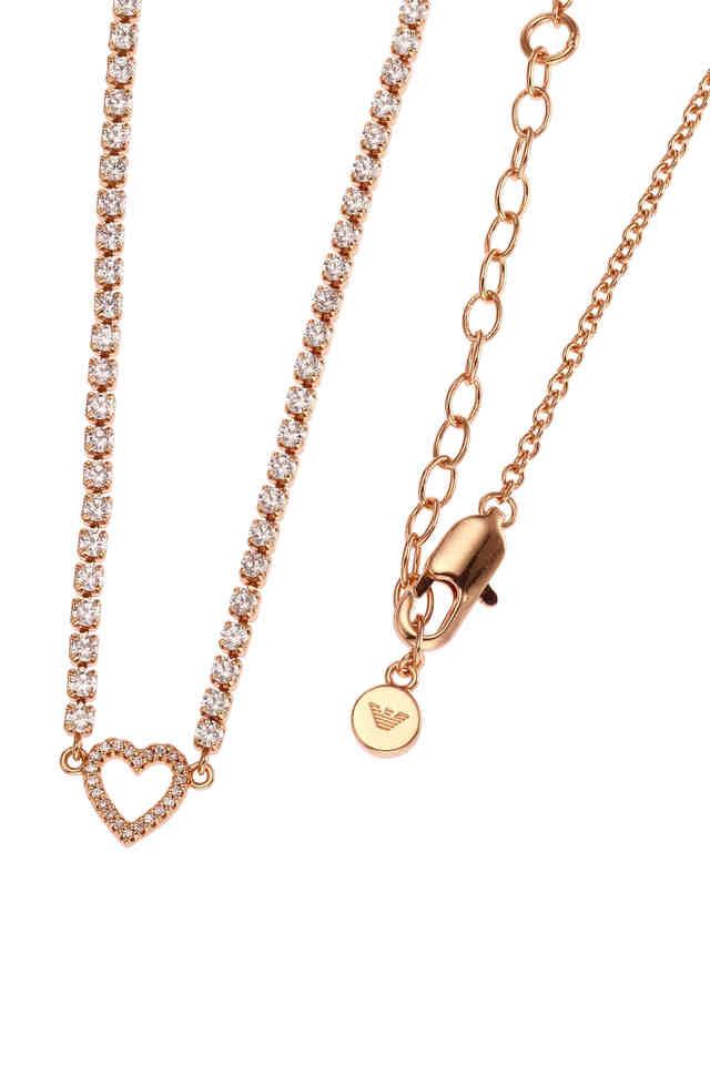 Armani rose shop gold necklace