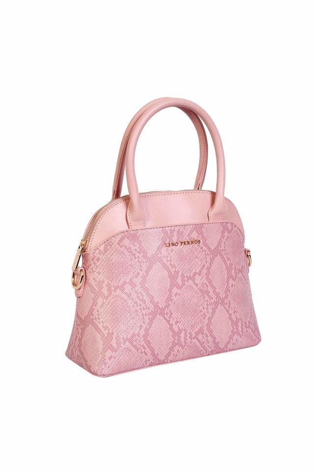 Lino Perros Pink Faux Leather Handbag: Buy Lino Perros Pink Faux Leather  Handbag Online at Best Price in India