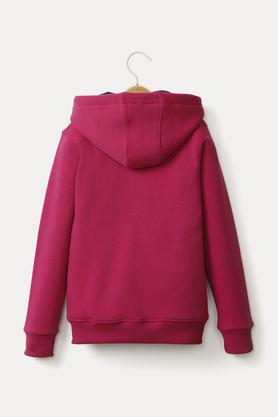  Xersion Girls Magenta Pink Love Zip Front Hoodie