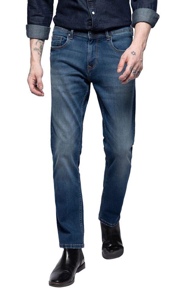 Buy LEE COOPER Blue Light Wash Polyester Straight Fit Men s Jeans Shoppers Stop
