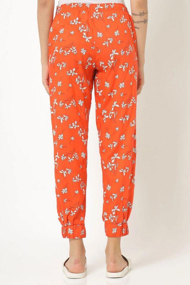 Printed Viscose Regular Fit Women's Joggers