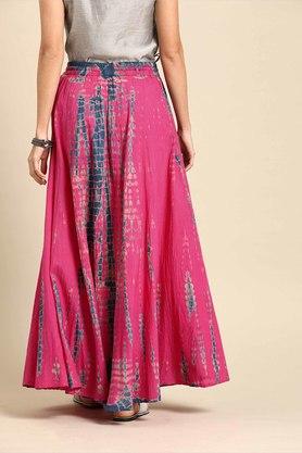 Pink cotton 2025 maxi skirt