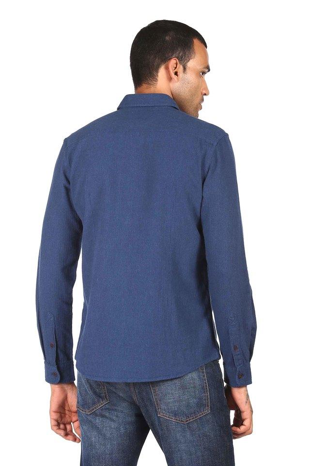 Buy U.S. POLO ASSN. DENIM Solid Cotton Slim Fit Mens Denim Shirt