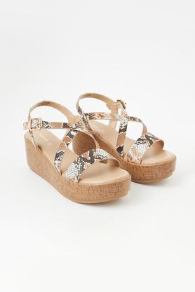 Nude discount strappy wedges