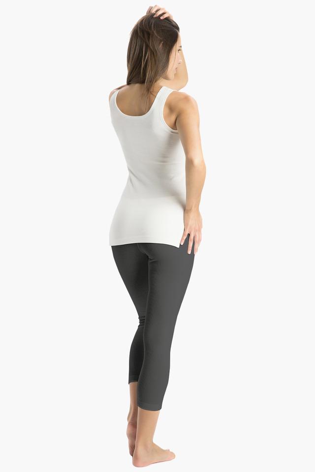 Light Ponte Cotton Blend Capri Leggings