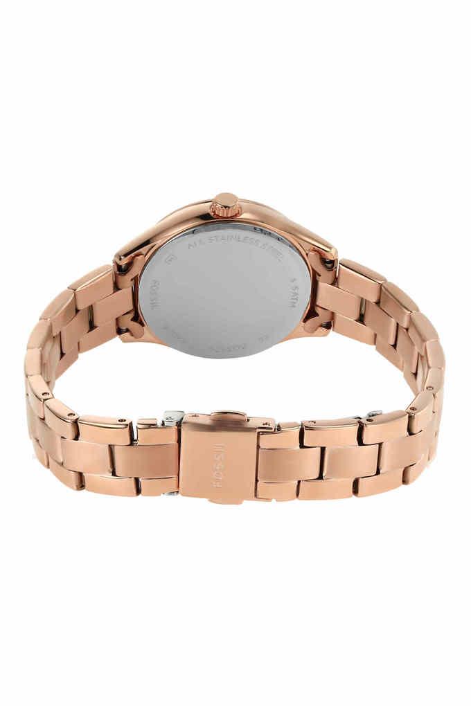 Buy FOSSIL Rye 30 mm Rose Gold Dial Stainless Steel Analogue Watch