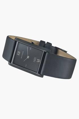 Titan watch clearance black leather belt