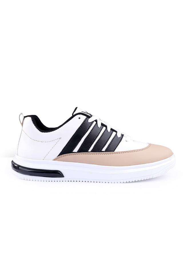 Buy WOAKERS Synthetic Leather Lace Up Mid Tops Men's Sneakers