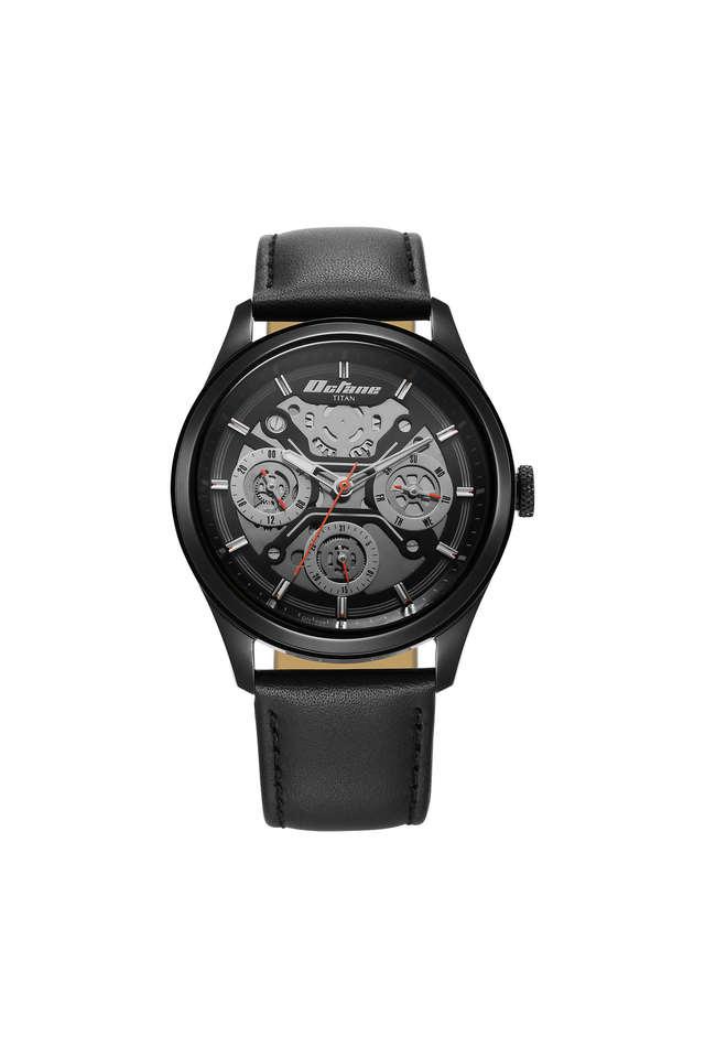 Titan octane analog watch black clearance