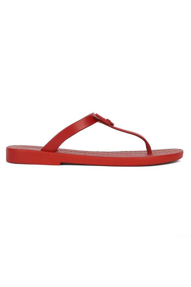 Red leather flip flops womens new arrivals