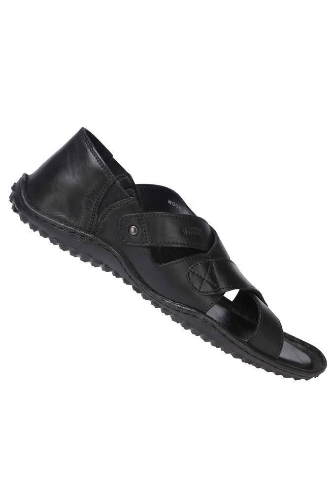 Black best sale belt slippers