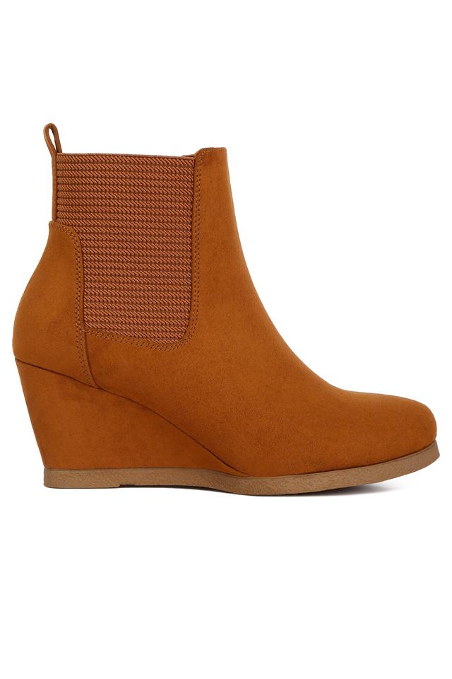 Pointed Toe Flared Heel Ankle Boots | Boohoo UK