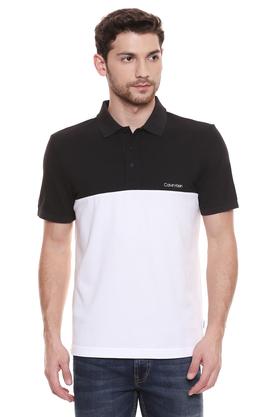 Calvin klein deals block polo shirt