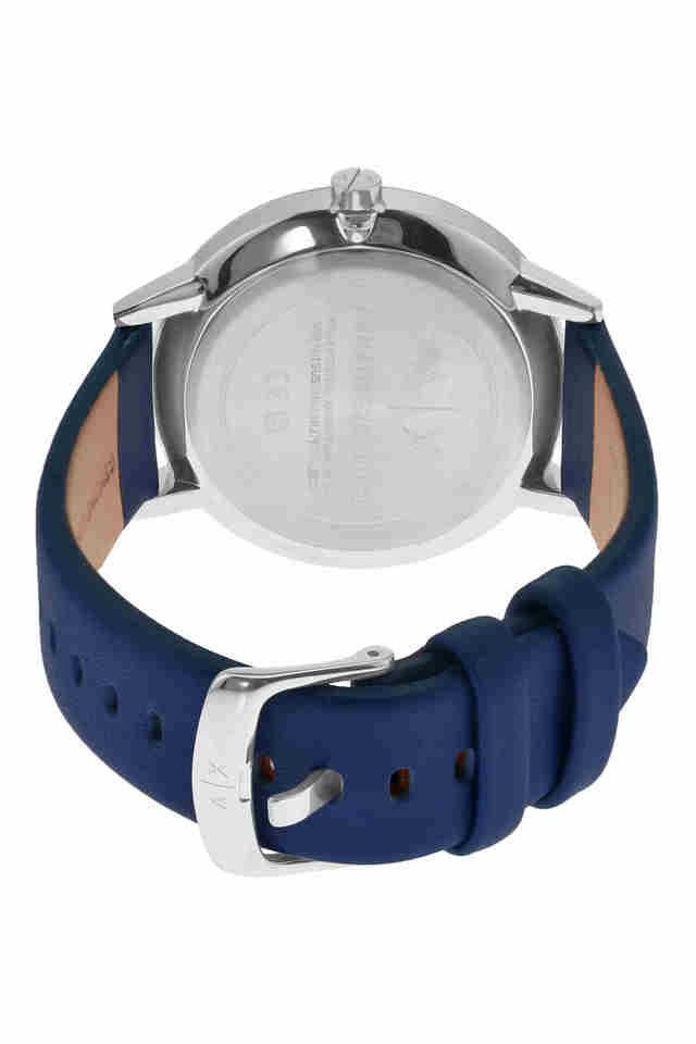 Armani watch sale blue leather strap