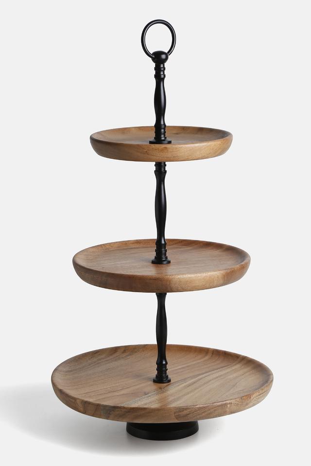 Hand Painted Wooden 2 Tier Cake Stand — WoodenTwist