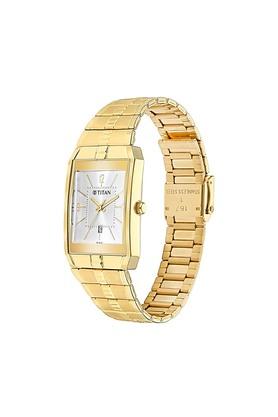 Buy TITAN Mens 38.20 x 7.50 x 25.80 mm White Dial Brass Analog