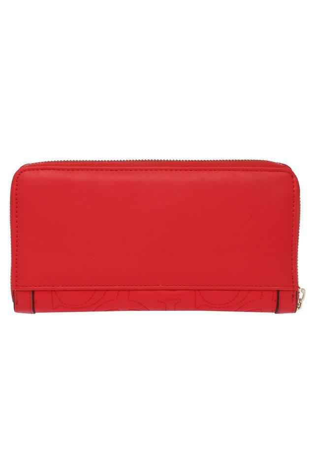 Buy GUESS Red Womens Zip Closure Wallet Shoppers Stop