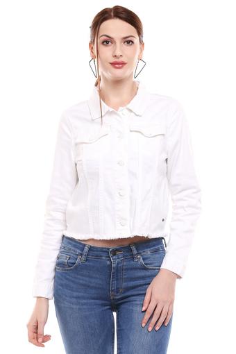 coated denim jacket womens