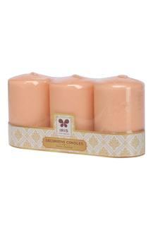 Buy IRIS Cylindrical Aromatic Pillar Candle Set of 3 Shoppers Stop