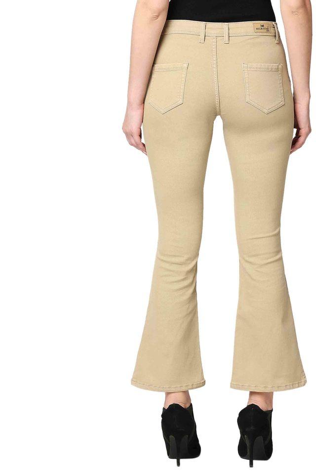 Khaki jeans womens on sale bootcut