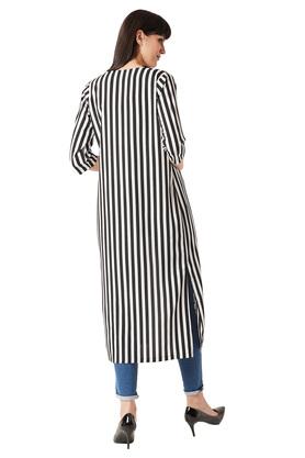 Black and white striped clearance long shrug