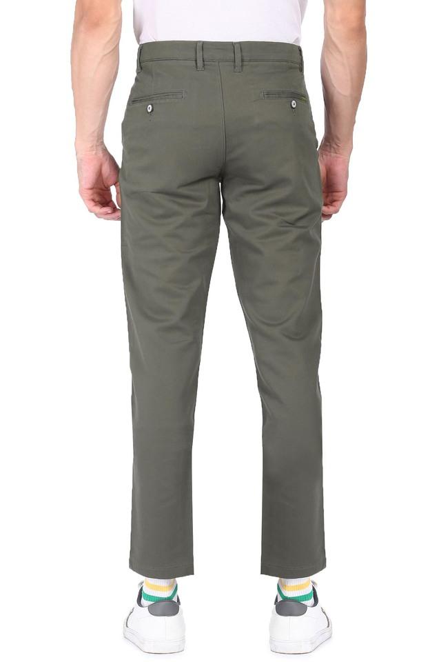 Buy U.S. Polo Assn. Men Khaki Denver Slim Fit Solid Regular Trousers -  Trousers for Men 2123925 | Myntra