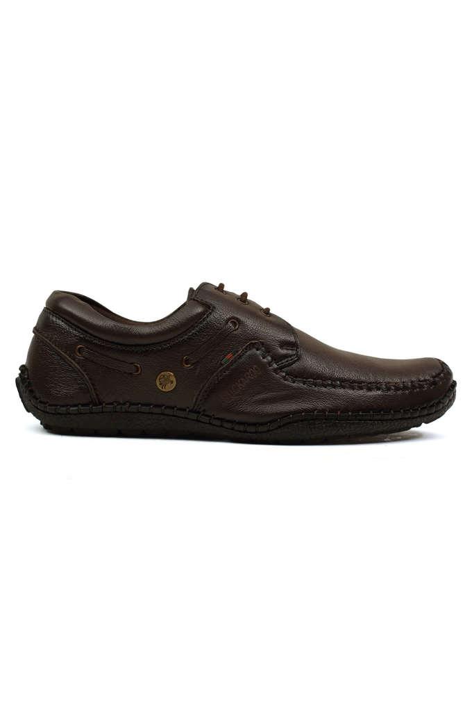 Mens Italian Leather & Suede Laced Smart Casual Brown Navy Black