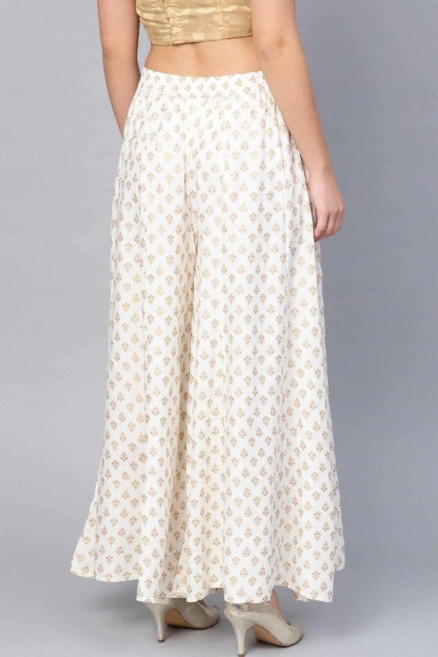 JUNIPER -  Off White Palazzo & Salwars - Main