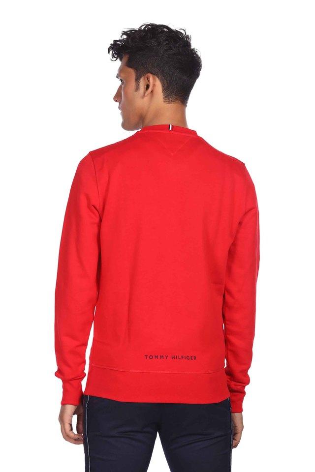 Mens red best sale tommy hilfiger sweatshirt