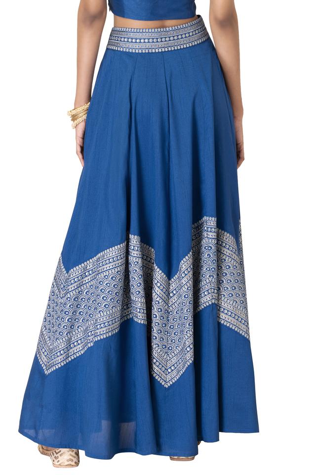 Regular Ankle Length Silk Womens Maxi Skirt