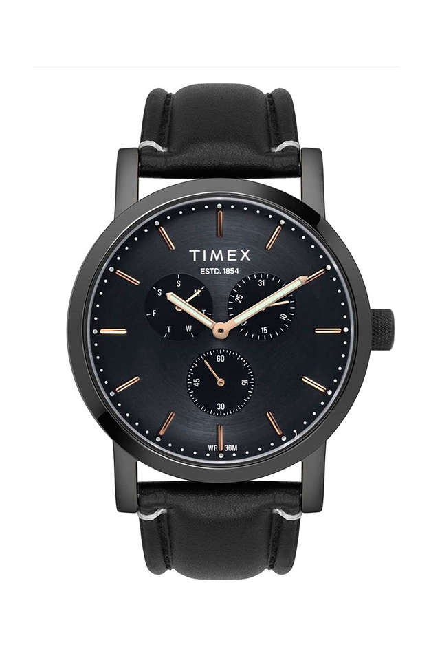 Timex analog black store dial men's watch