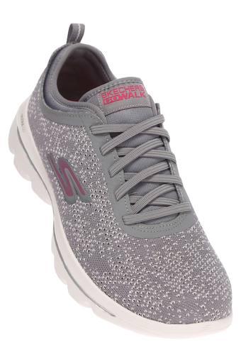 skechers women's sports mesh lace up trainers