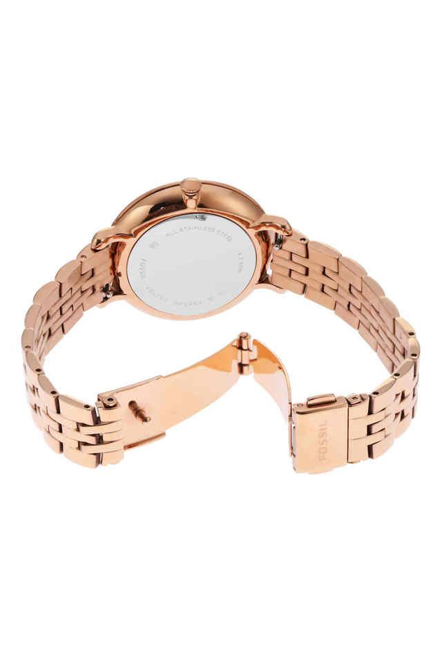 Buy FOSSIL Jacqueline 8 mm Rose Gold Dial Stainless Steel Analog Watch for Women ES3546
