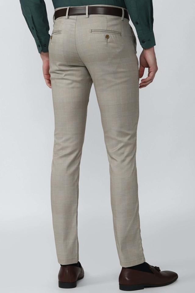 Buy Women Olive Stripe Business Casual Regular Fit Trousers Online - 428336  | Van Heusen