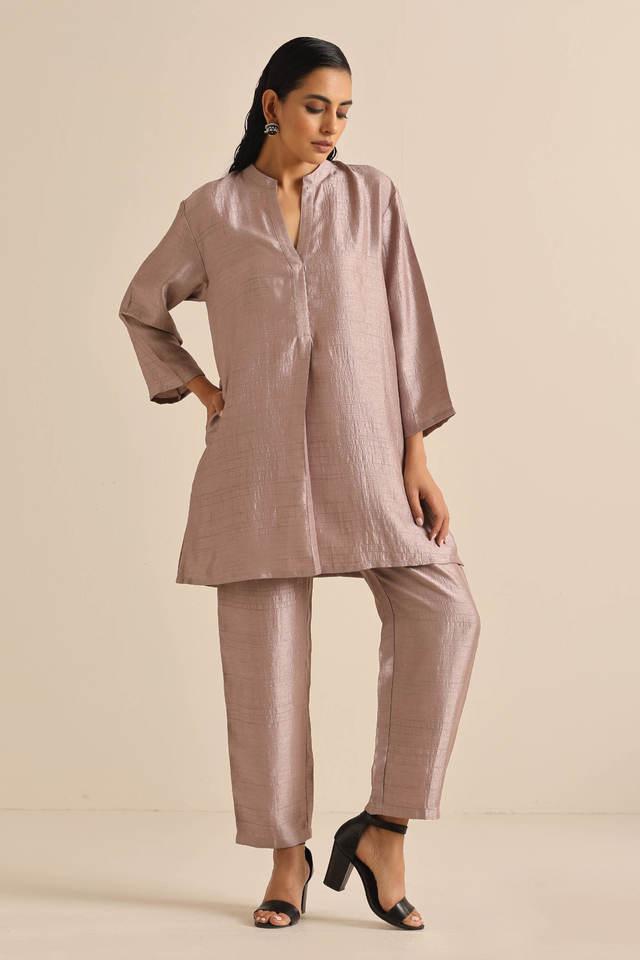 Silk Texture Relaxed Women's Co-Ord Set