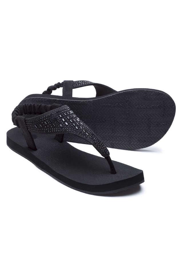 Sole Threads Womens Black Yoga Sandals